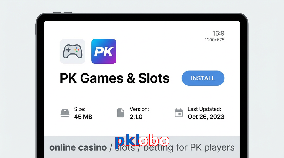 Game list for Pklobo gameapk section
